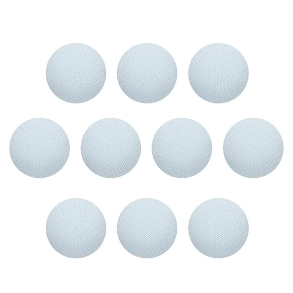Uxcell 10pcs Fabric Cloth Covered Button 15mm Craft Round Sewing Button, Water Blue