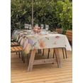 thumbnail image 2 of Spring Easter Sheep Outdoor Tablecloth - 60x120 Inch Rectangle Dining Table Cover, Colorful Eggs Floral Botanical Rustic Waterproof Outdoor Table Cloth with Umbrella Hole & Zipper for Picnic/Patio, 2 of 7