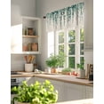 thumbnail image 6 of Tree Branch Leaf Window Valance Curtain Green Plant Rod Pocket Short Curtain for Living Room, Bedroom & Kitchen Window Decor 60x18in, 6 of 8