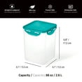 thumbnail image 2 of Starfrit LocknLock Plastic Pantry Container, 88oz/2.6L, Airtight Leakproof Storage, BPA-Free, 4-Sided Locking Lid, Microwave Freezer Dishwasher Safe, Cereal Pasta Flour Sugar, 2 of 7