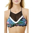 thumbnail image 4 of Time and Tru Women's elevated midnight bloom bikini top, 4 of 6