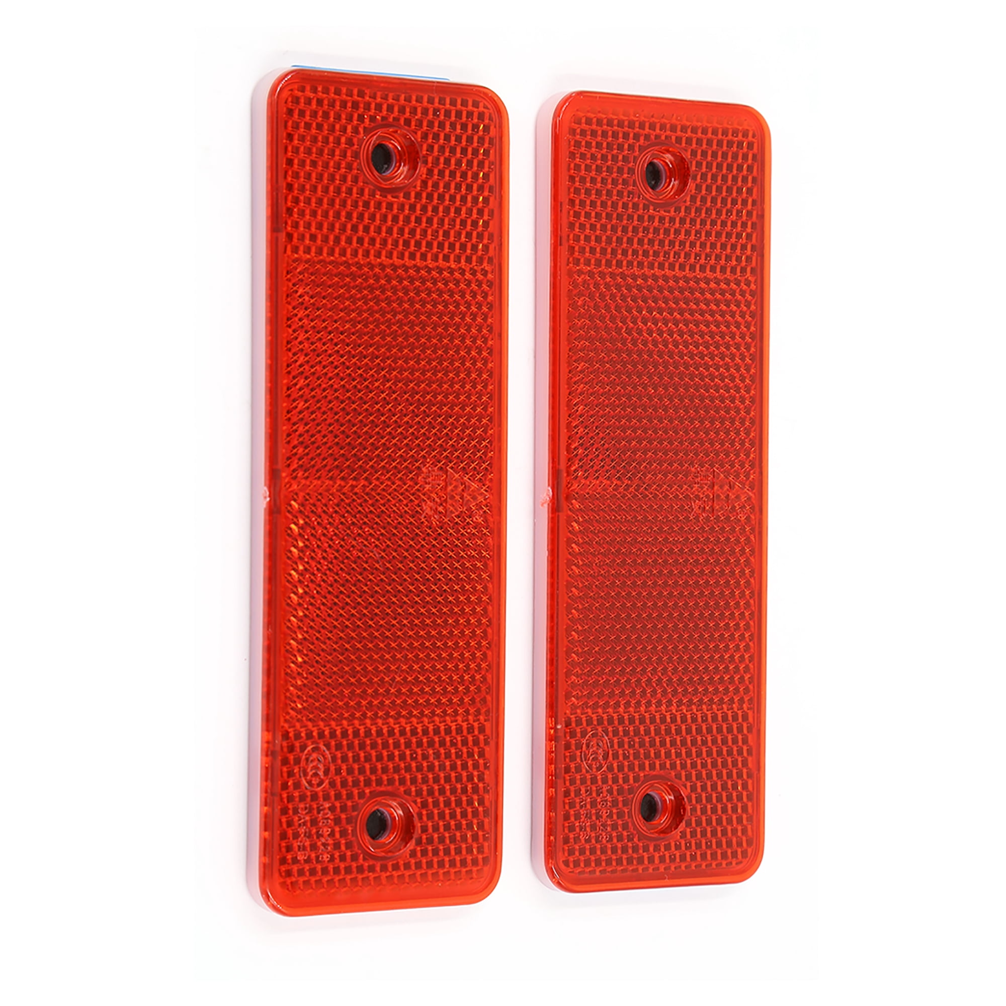 Unique Bargains 2Pcs Red Reflector Reflective Warning Plate Stickers for Car Safety
