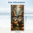 thumbnail image 3 of PHYHOO Happy Gnomes with Pumpkins Beach Towel Vintage Thanksgiving Summer Bath Towel Sand Free Towels Swimming 30x60in, 3 of 8