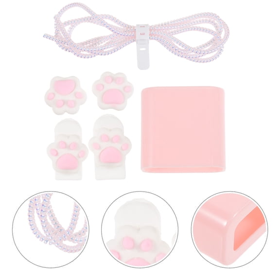 FRCOLOR Cable Protector Power Adapter Sleeve 140x0.1cm Pink