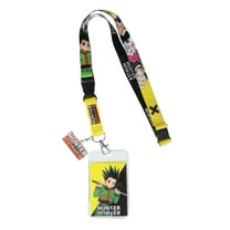 Hunter X Hunter Merch Pro Hunters ID Badge Holder Keychain Breakaway Lanyard w/ Acrylic Charm