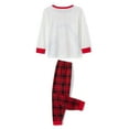thumbnail image 6 of Family Matching Christmas Pajamas, Cartoon Penguin Print Long Sleeved Tops+ Elastic Waist Plaid Pattern Trousers, 6 of 10