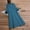 *Blue, variant on ClodeEU Womens Linen Blend V Neck Long Sleeve A Line Dress,Flowy Midi Dress for Women Beach Vacation Sundress Blue,Womens Plus XXL