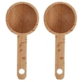 thumbnail image 1 of Miangastore 2Pcs Scoops Practical Wooden Spoons Simple Measuring Tools, 1 of 8