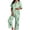 Green, variant on Soft Pajama Sets for Women 2 Piece, Lightweight Womens Stylish Christmas Pajama Set, Breathable Short Sleeve Button Top, Comfy 2 Piece Festive Sleep Set