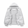 thumbnail image 6 of LYSMORA Mens Lightweight Hooded Puffer Jacket Full Zip Warm Insulated Winter Travel Coat Zipper Side Pockets, 6 of 8