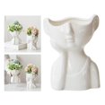 thumbnail image 3 of Elegante Florero Arte Artesanía Adornos Olla Florero de Cerámica Forma Humana Bonsai para el Hogar Dormitorio Pampas Hierba Decoraci Sunnimix Macetero de escritorio, 3 of 8