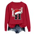 thumbnail image 4 of WEAIXIMIUNG Sweat-Shirt pour Femmes Tendance Imprimé de Noël Décontracté à Manches Longues Pull Col Rond Sweat à Capuche 1, 4 of 4