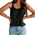 thumbnail image 3 of LANGWYQU Sleeveless Sequins Patchwork Women Casual Fashion Camisole Tank Tops, 3 of 5