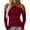 #05 Red, variant on Ichuanyi Womens Tops, Summer Women's Sexy Off Shoulder Long Sleeve Hot Drilling Solid Hollow Out O-Neck T-shirt Blouse Tops