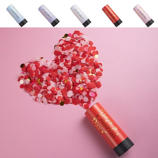 Fiudx Pistolas de Confeti Multicolor, Lanzadores Neumáticos de Confeti, Seguros y Fáciles de Usar, Perfectos para Cumpleaños, Bodas, Festividades, Festivales y Celebraciones Divertidas. Tamaño de 11