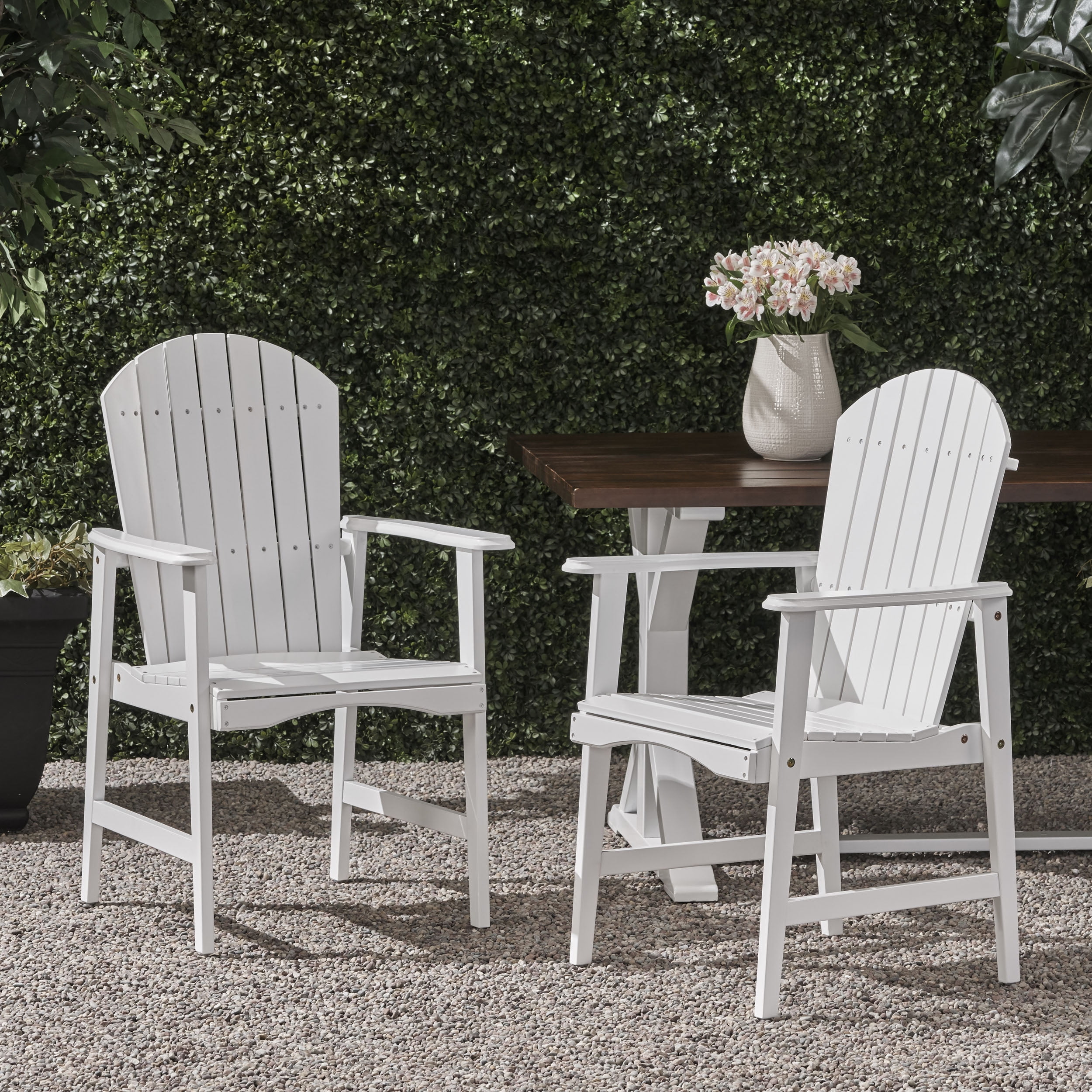 Ariel Outdoor Weather Resistant Acacia Wood Adirondack ...