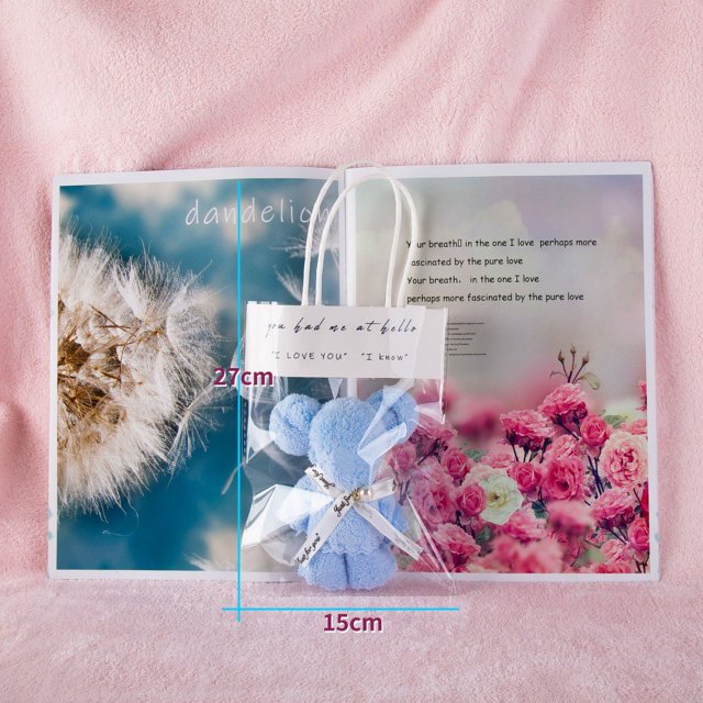Colgante de perla con cinta inglesa, caja de regalo de mano con toalla de oso, regalo de boda, suministros para eventos, tienda de dulces
