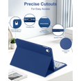 thumbnail image 3 of Magnetic Keyboard Mouse Combo Case with RGB Backlight Keypad & Stylus Slot for iPad 10.2" 7/8/9 Gen, Air 3, Pro 10.5",Navy Blue, 3 of 9