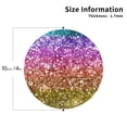 thumbnail image 2 of Vsdgher Glitter Rainbow Print Leather Coasters for Drinks, Durable Drink Coasters 4 Set for Tabletop Protection, Luxurious Home Décor and Housewarming Gift-Round Shape, 2 of 6
