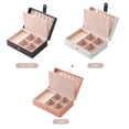 thumbnail image 3 of Multi-Functional Jewelry Box Portable PU Leather Casket Large Capacity Jewelry Organizer Storage Case for Rings Earrings Hand Chain, 3 of 7