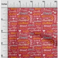thumbnail image 2 of oneOone Rayon Red Fabric Text Fabric For Sewing Printed Craft Fabric By The Yard 56 Inch Wide, 2 of 5