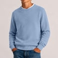 thumbnail image 5 of ZBSOKO Crew Neck Sweater for Boys Solid Color Classic Knit Pullover Long Sleeve Regular Fit Basic Tops Casual Fall Winter Clothes, 5 of 7