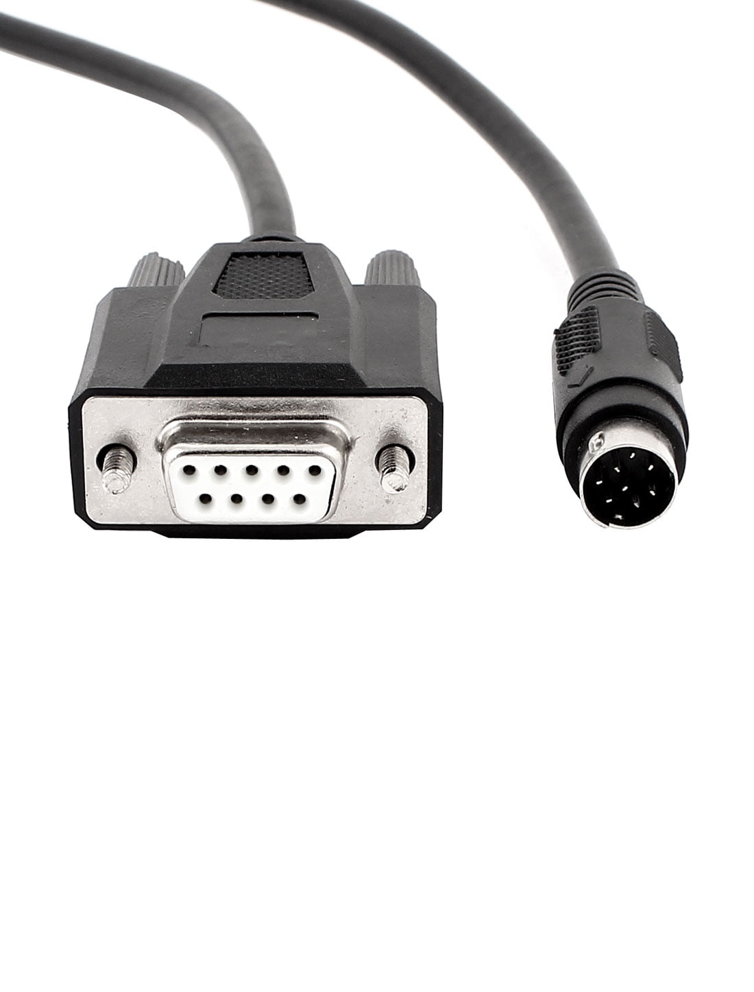 RS232 DB9 9 Pin Female to 8Pin Mini DIN Male Adapter PLC Programming