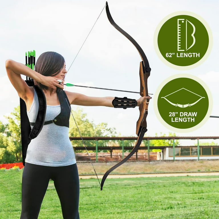 30Lb Archery Takedown Hunting Fishing Bow and Arrow Set