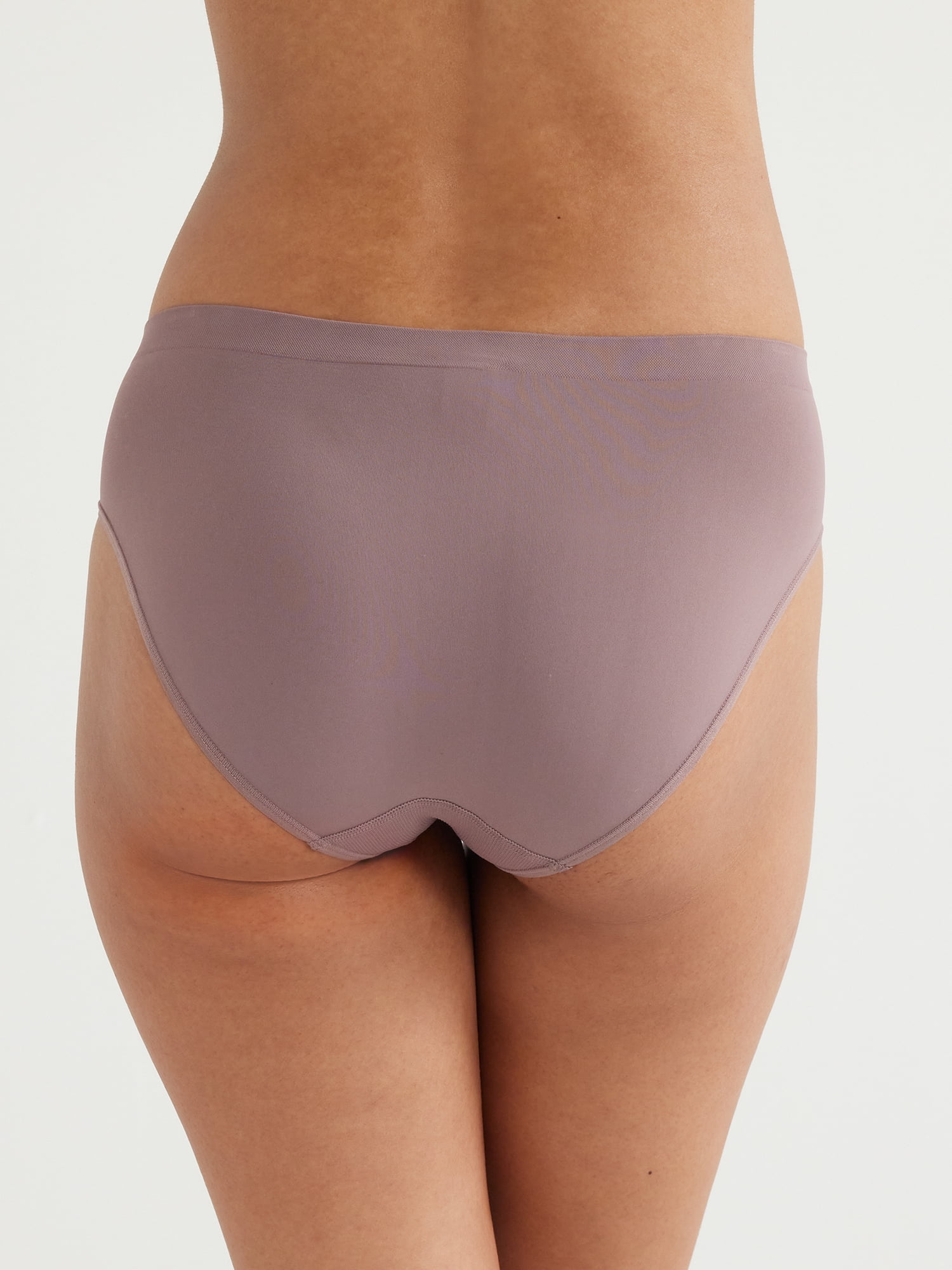 Joyspun Women's Seamless Bikini Panties, 3-Pack, Sizes XS-3XL