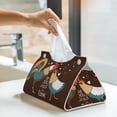 thumbnail image 6 of Fuzoiu Rooster And Chicken Print Tissue Box Cover, PU Leather Tissue Holder,Decorative Facial Paper Organizer for Bathroom Living Room Bedroom Countertop Office Desk Car Home, 6 of 7