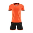 thumbnail image 2 of ITSAME Boys Athletic Outfits, Short Sleeve Top and Shorts Football Jersey Quick-Dry Breathable Performance Sets Orange 6T, 2 of 4