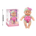 thumbnail image 3 of Adorable Baby Doll Toy with Pink Star Outfit and Bow, Perfect for Kids, Safe and Durable, 12-Inch Cuddly Companion, 3 of 6