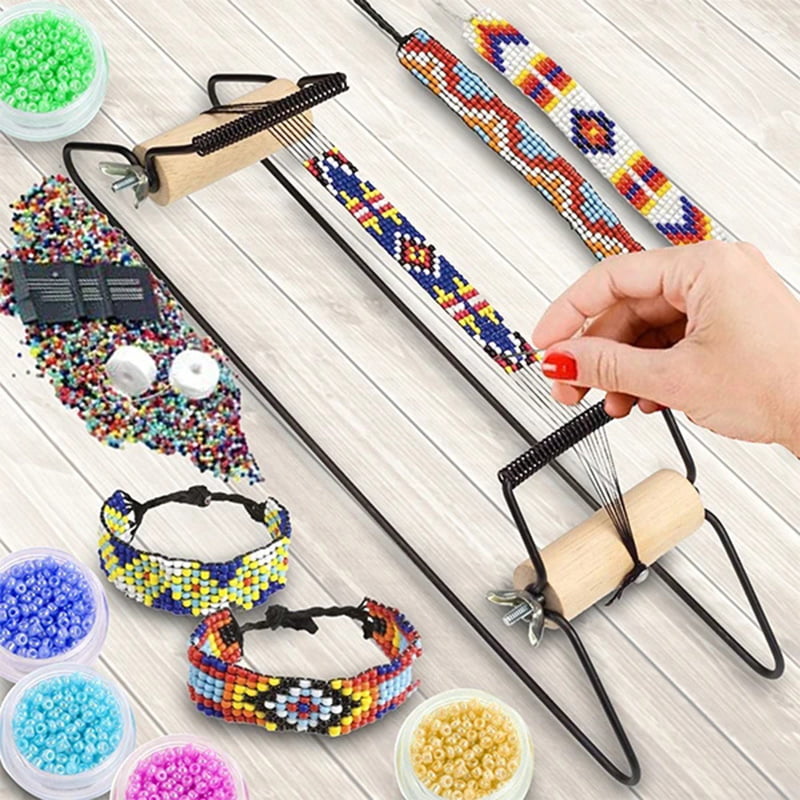 Metal Bead Loom Kit Creative Weaving Beading Loom for Jewelry Bracelet DIY  Knitting Machine Handmade Beads