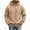 Khaki, variant on Fanshiluo Men's Hooded Full Zip Multi-Pocket Sweatshirt, Long Sleeve Casual Warm Jacket,Size S-3XL