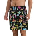 thumbnail image 2 of Goofa Bright Mushrooms Printed Mens Swim Trunks Summer Quick Dry Short Beach Swimwear Bathing Suits-3X-Large, 2 of 9