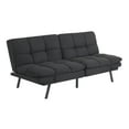 Shop Mainstays Memory Foam Futon, Black Faux Suede Great Prices Await