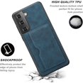 thumbnail image 5 of for Samsung Galaxy S22 Plus Case, Slim PU Leather Wallet Case Credit Card Slot Holder Lightweight Protective Case with Kickstand for Samsung Galaxy S22 Plus (Blue), 5 of 11