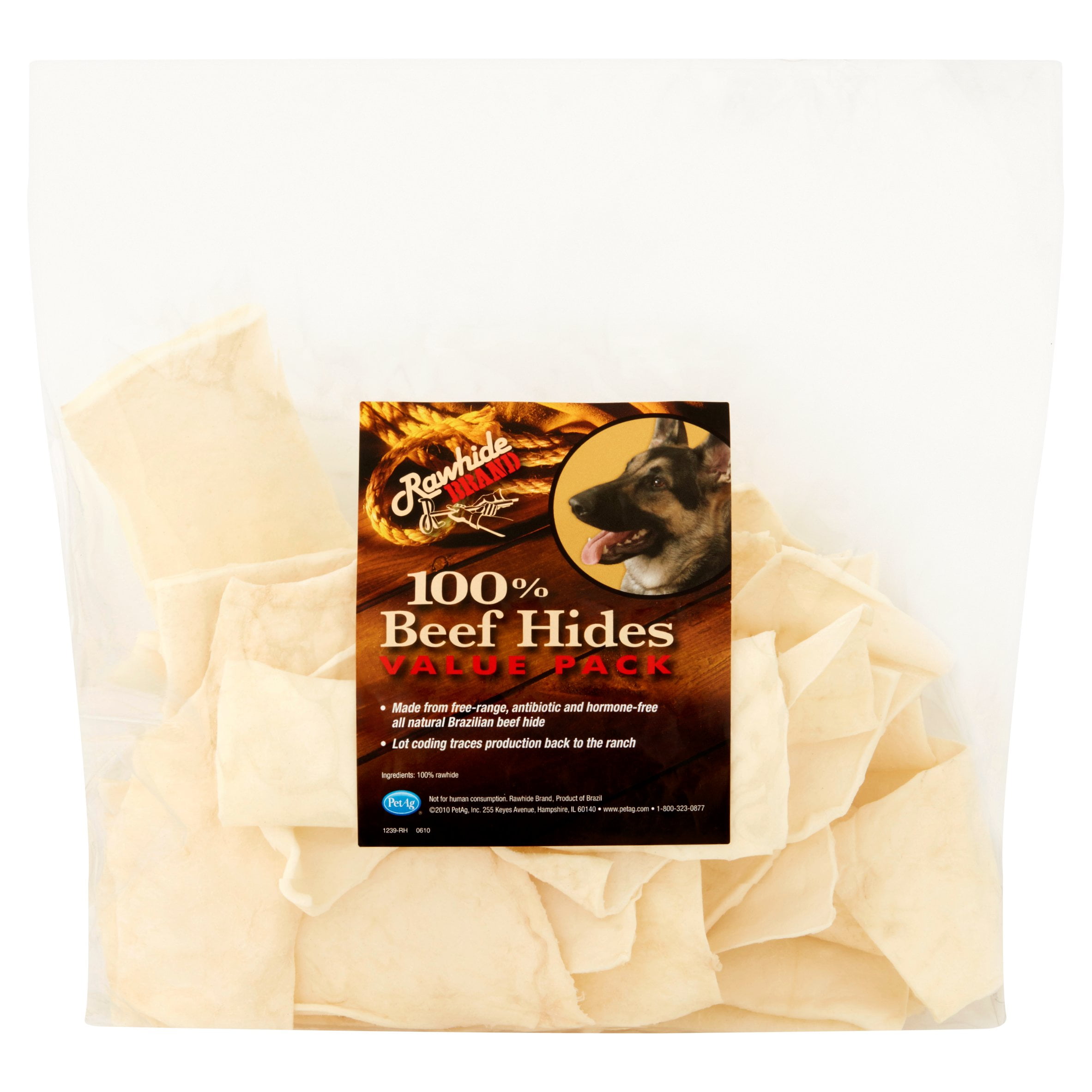 PetAg Rawhide 100 Beef Hides Value Pack