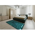 thumbnail image 5 of Ahgly Company Machine Washable Indoor Rectangle Transitional Dark Cyan Green Area Rugs, 2' x 4', 5 of 7
