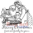 thumbnail image 2 of Deep Red Stamps Claus Family Christmas Rubber Cling Stamp 3 x 3 inches., 2 of 4