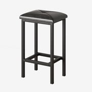 Counter Height Dining Table Set for 3, Bar Style Dining Room Set with 3 Upholstered Stools, Creative Pub Table Set