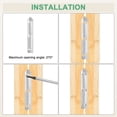 thumbnail image 4 of Uxcell 6-Pack Bisagras de Puerta, 2 5/9in (65mm) Hierro Electrochapado Bisagras de Mini Puerta Interior Plegables 180° con Tornillo [Tono Plateado], 4 of 7