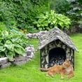 thumbnail image 4 of Tienda para mascotas al aire libre, refugio para gatos compuesto de EVA impermeable, condominio tipo Villa para gatos sin deformación, jaula plegable para perros y gatos, casas para gatos M, 4 of 5