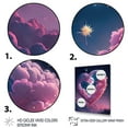 thumbnail image 3 of Designart Cotton Candy Cloud Heart I Canvas Wall Art, 3 of 5