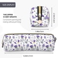 thumbnail image 3 of Balery Lavender Bicycle Estuche de Lápices de Cuero Impreso, Estuche para Suministros de Arte, Estuche de Lápices con Cremallera, Estuche de Almacenamiento de Papelería, 3 of 7