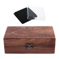 thumbnail image 1 of 1 Pcs Stamp Pad Ink Pad Wedding Letter Document Black & 1 Set Rubber Stamp Alphabet Number Symbol Wooden Box Set, 1 of 8