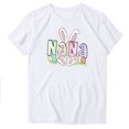 thumbnail image 2 of XWSHYW Hauts Femmes Mode Imprimé Manches Courtes Blouse Ample Drôle Col Rond T-Shirt Hauts Liquidation Offre, 2 of 3