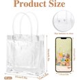 60 Pack Clear Gift Bags with Handle Small Size Bulk Reusable Plastic