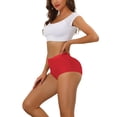 thumbnail image 4 of DARING DIVA Women's High-Waist Invisibles Underwear Breathable Panties S Bright Red, 4 of 6
