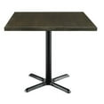 thumbnail image 2 of KFI Studios Urban Loft 3.5' Square Dining Table, Barnwood, X Base, 2 of 7